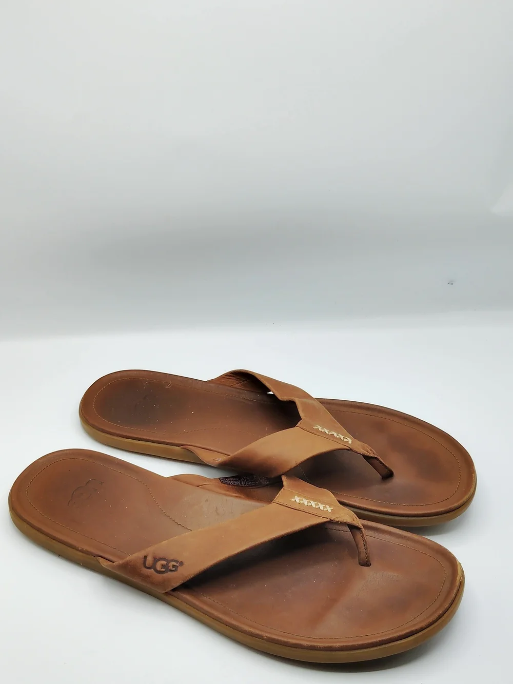 UGG Men’s Tan Leather Thong Sandals
